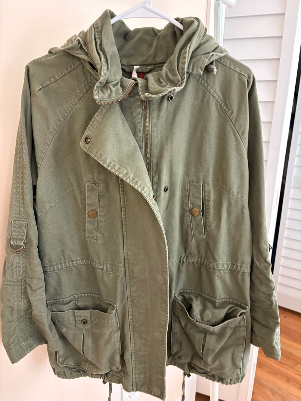 Willow & Clay Olive Utility Hooded Jacket